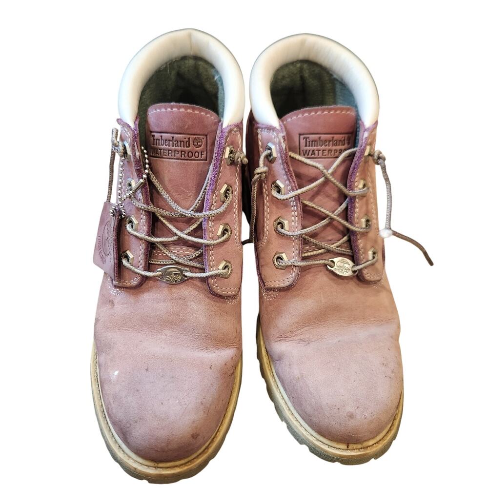 Timberland Nellie Chukka Waterproof‎ Blush Suede Sz 9 Ankle Boots